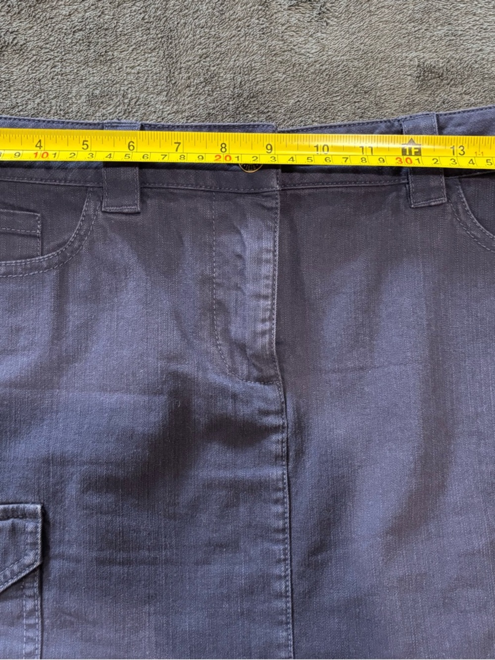 Brooks Brothers Navy Denim Mini Skirt with Gold Buttons Women's Size 8 - Picture 8 of 8